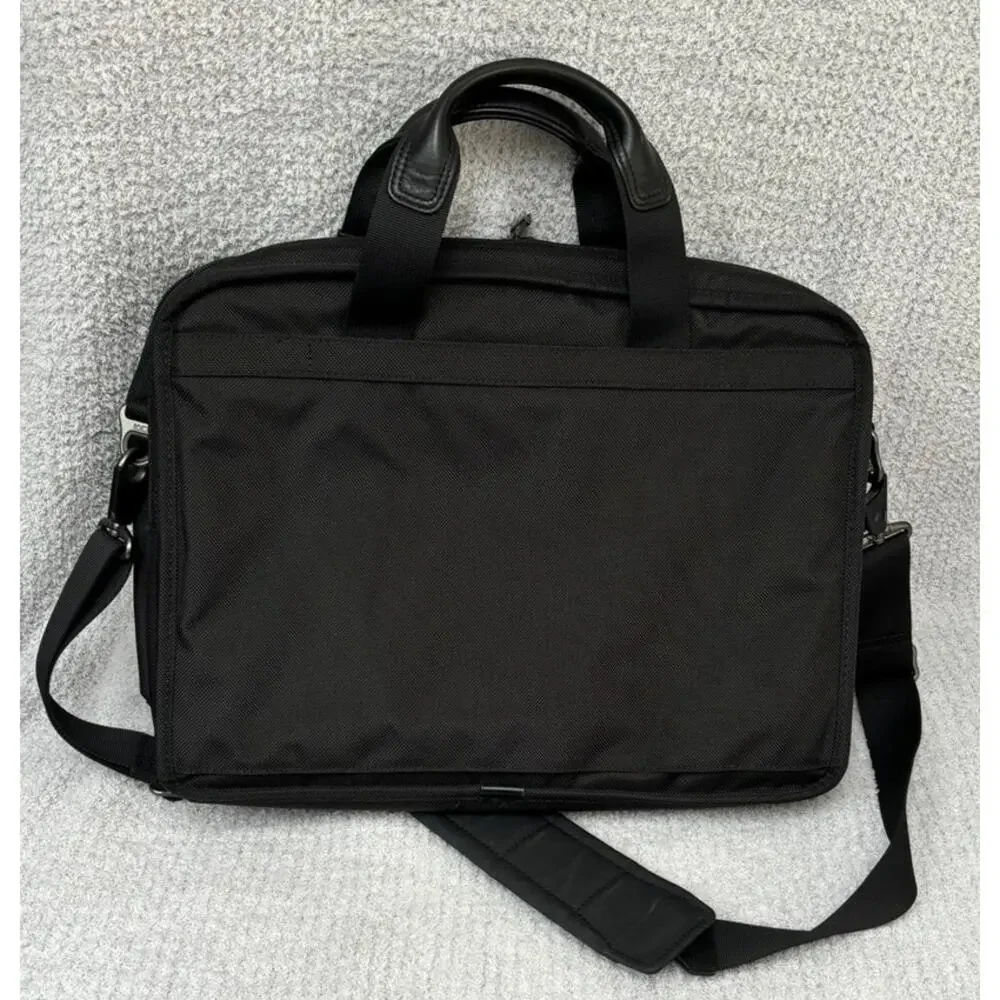 Tumi T-Pass Black Ballistic Nylon Expandable Laptop Case Briefcase #70269